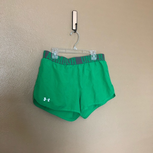 Under Armour Pants - Under Armour Green Running Short Size M